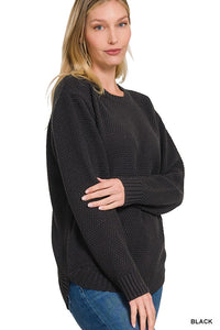 ROUND NECK BASIC SWEATER