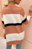 Stripe knitted cardigan
