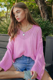 V Neck Loose Sweater Top