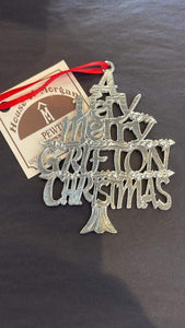 A Very Merry Grifton Christmas Pewter Ornament