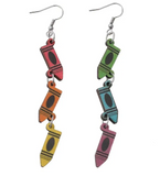 Colorful Crayon Earrings